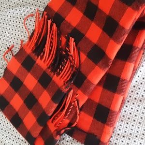 Red and Black Plaid Scarf